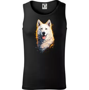 Obrázek polotón Bílý ovčák - Tílko pánské Core - 2XL ( Černá )