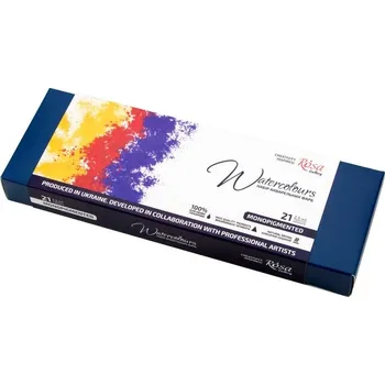 Výtvarná barva Akvarelové barvy Monopigment 21 barev v kovové krabičce