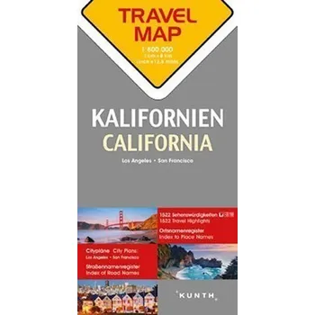Kalifornie 1:800T TravelMap KUNTH