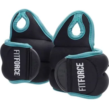 Zátěž na ruce Fitforce WRIST WEIGHT 2 x 1 KG 1 KG Černá, Zelená, Bílá