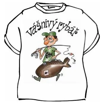 Žertovný předmět Divja.cz Tričko Vášnivý rybář – stylový dárek pro nadšené rybář Velikost: XL
