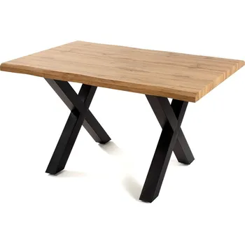 Jídelní stůl Jídelní stůl VELZA 140x90 cm, přírodní/kovové nohy + vyzvednutí ZDARMA