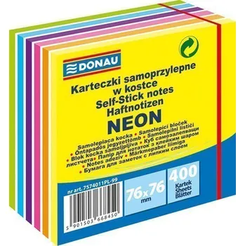 Blok Samolepicí bločky 76 x 76 mm - neonové pastelové barvy 400 listů