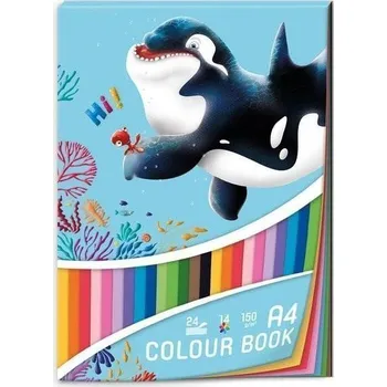 Blok barevných papírů A4 - Hi!