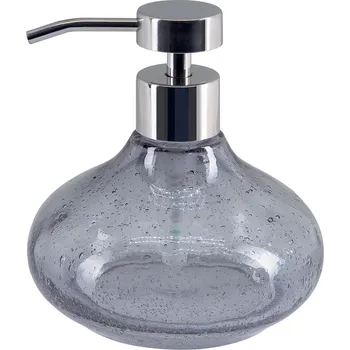 Dávkovač mýdla SPIRELLA Spirella dávkovač mýdla MALA, čirý šedý, sklo, 270 ml, 10.20297