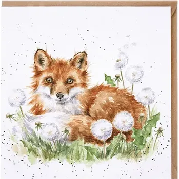Přání 15 x 15 cm "The Dandy Fox" Wrendale Designs - lištička