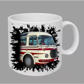 Moon River Škoda RTO 706 II hrnek s autobusem černý obsah 330 ml (hrneček autobus)