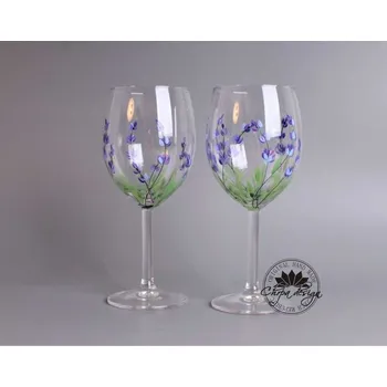 Sklenice Sada vínovek - Levandule