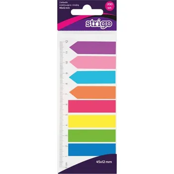 Blok Samolepící záložky 8x25ks s pravítkem