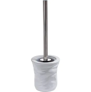 WC štětka SPIRELLA Spirella WC štětka CRACK, s keramickou nádobou, bílá, 40.07481