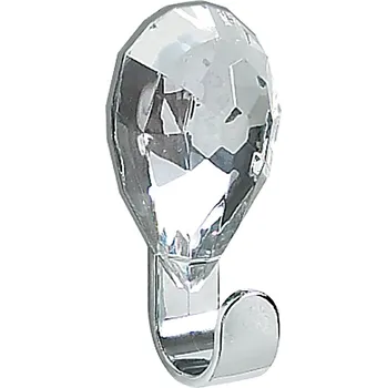 Držák na ručník SPIRELLA Spirella samolepící háček JEWEL, čirý diamant, plast, 30 x 65 mm, 10.10672