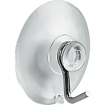 Držák na ručník SPIRELLA Spirella háček s přísavkou SUCTION HOOK, průhledný, PVC, nerez ocel, průměr 23 mm, 10.12563