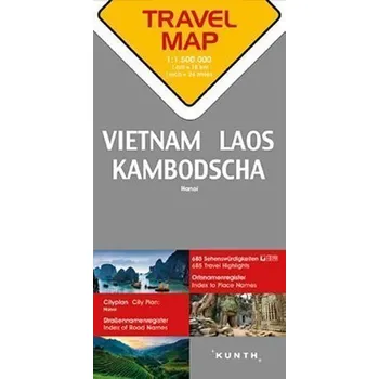 Kniha Vietnam / Laos / Kambodža 1:1,4M Trave