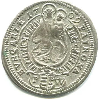 Josef I. 3 Kreuzer 1709/PW. Bratislava.. Ag.