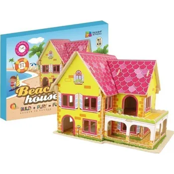 3D puzzle NiXiM Dřevěné 3D puzzle - Dům u moře