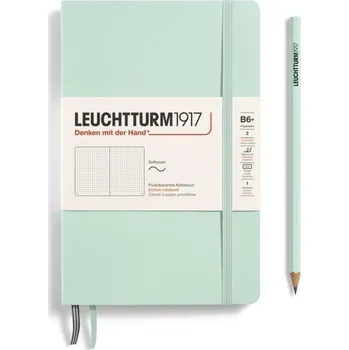 Blok Leuchtturm1917 Zápisník Mint Green Softcover B6+ tečkovaný