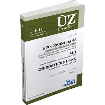 ÚZ 1617 Spotřební daně, líh, paliva a maziva, energetické daně, 2025