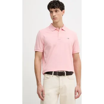 Pánské tričko Bavlněné polo tričko Gant 2210. růžová 30B, vel. S