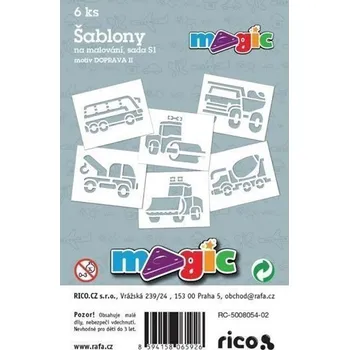 MAGIC papír šablony na malování DOPRAVA
