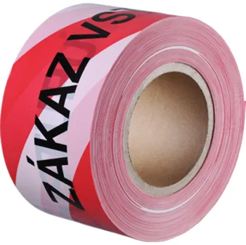 Izolační páska Den Braven Bariérová páska 100 mm x 100 m červenobílá