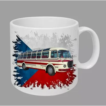 Moon River Škoda RTO 706 II hrnek s autobusem vlajka obsah 330 ml (hrneček autobus)