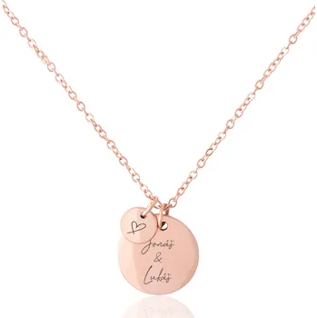 Řetízek Řetízek BeYou s kruhovými přívěsky růžový