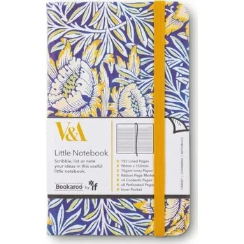 Blok Bookaroo V&A Kapesní zápisník A6 - Morris Tulip & Willow