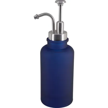 Dávkovač mýdla SPIRELLA Spirella dávkovač mýdla YOKO, tmavě modrý, sklo, 280 ml, 10.20328