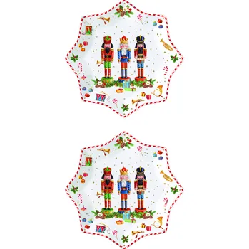 Talíř Easy Life, Itálie Easy Life - Porcelánové talířky Vintage Nutcracker 2 ks - 20 cm Barva: jako na obrázku, Velikost: 19x19