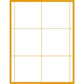 Samolepící etiketa 35 00066 - Print Etiketa A4, 93 mm x 99 mm, 6 etiket na archu - Balení 100 ks