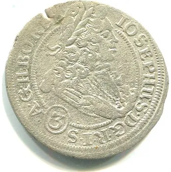 Josef I. 3 Kreuzer 1709/CB. Brieg. Ag.