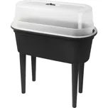 PROGARDEN Truhlík s krytem vyvýšený 77 x 38 x 84 cm černý KO-Y54197540