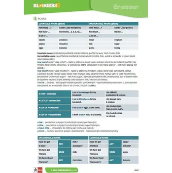 Cizí jazyk Bloggers 2 (A1.2) – gramatický přehled (leporelo)