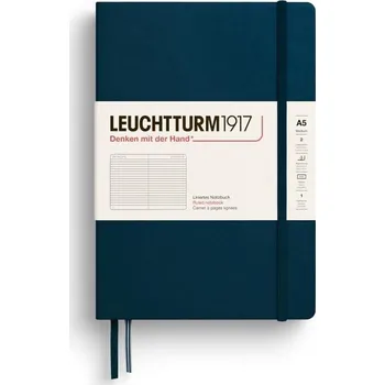 Blok Leuchtturm1917 Zápisník Deep Sea Medium A5 linkovaný