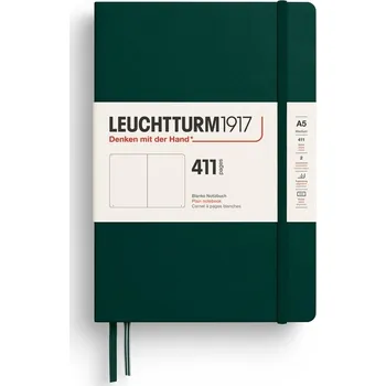 Blok Notebook Medium (A5), Hardcover, Forest Green, Plain