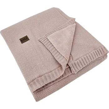 Dětská deka EKO pletená deka s podšívkou 100 x 80 cm Rose Pink