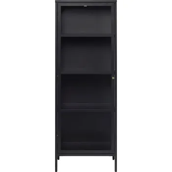 Knihovna Unique Furniture Carmel kovová vitrína 58 x 160 cm černá