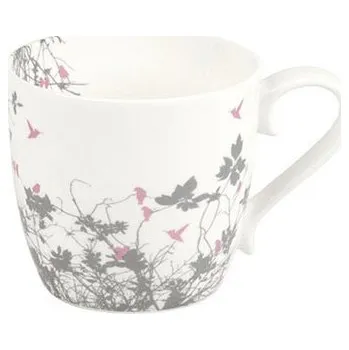 Hrnek s růžovými ptáčky