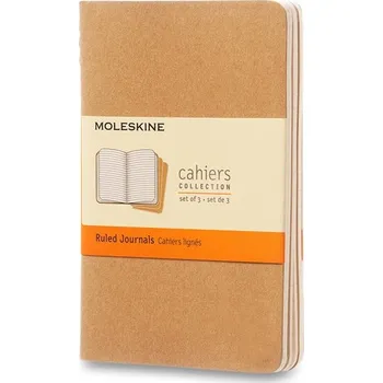 Sešit Sešity Moleskine Cahier, S, linkované, 3 ks - karton