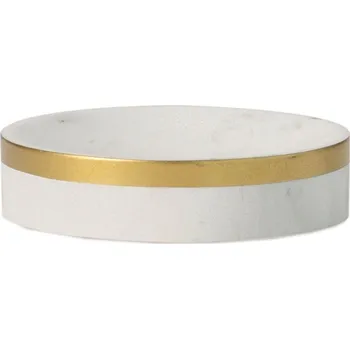 Mýdlenka Bílá mýdlenka mramorový efekt se zlatou lištou