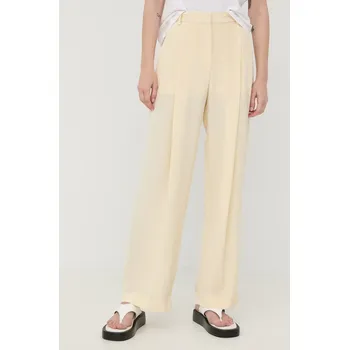 Dámské kalhoty Hedvábné kalhoty Victoria Beckham 1222WTR003546B béžová 12X, vel. 38