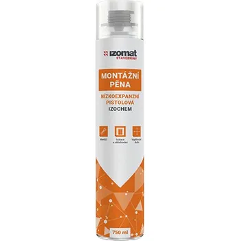 Montážní pěna Montážní pěna IZOCHEM nízkoexpanzní pistolová 750 ml