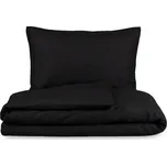 Kvalitex Bavlněné povlečení černé 1+2, 200x200, 70x90cm 246194558