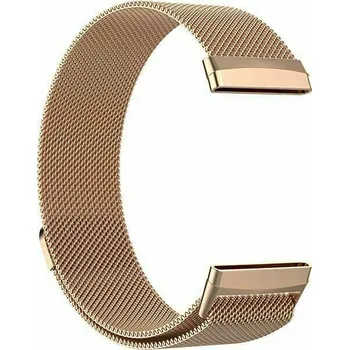 Ostatní příslušenství k chytrým hodinkám eses Milánský tah pro Fitbit Versa 3 a 4, Sense 1 a 2 - Růžovo zlatý