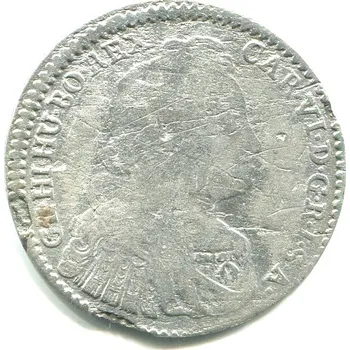 Karel VI. VI Kreuzer 1737. Hall. Ag.