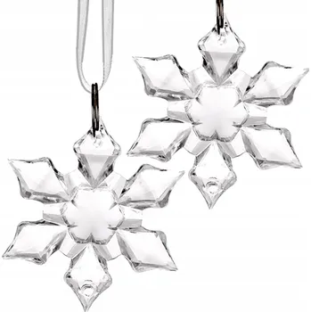 Vánoční ozdoba Malatec Vánoční ozdoba vločka na zavěšení transparentní 2 ks