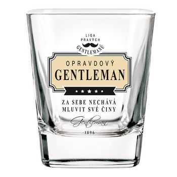 Sklenice Gentleman Whisky sklenička - Opravdový gentleman za sebe nechává..