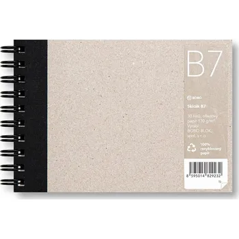 Skicák B7 s recyklovaným papírem, 30 listů