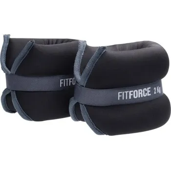 Závaží na kotníky Fitforce ANKLE 2 x 2,0 KG 2 KG Černá, Tmavě šedá, Bílá