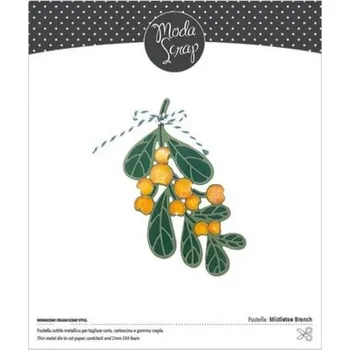 Výtvarná sada Moda Scrap vyřezávací šablony - větvička jmelí